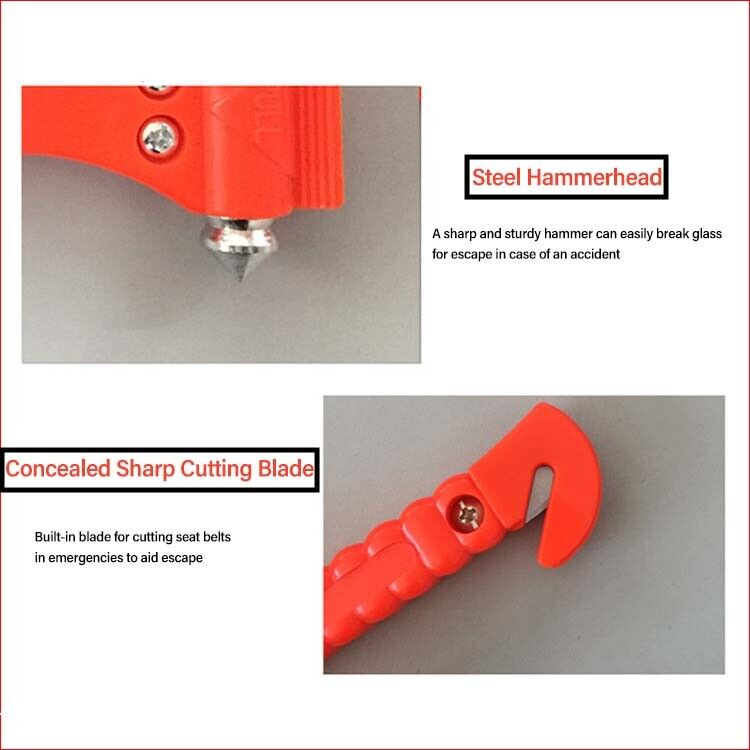 Car Crash Emergency Escape Window Breaker Tool Hardened Steel Safety Hammer