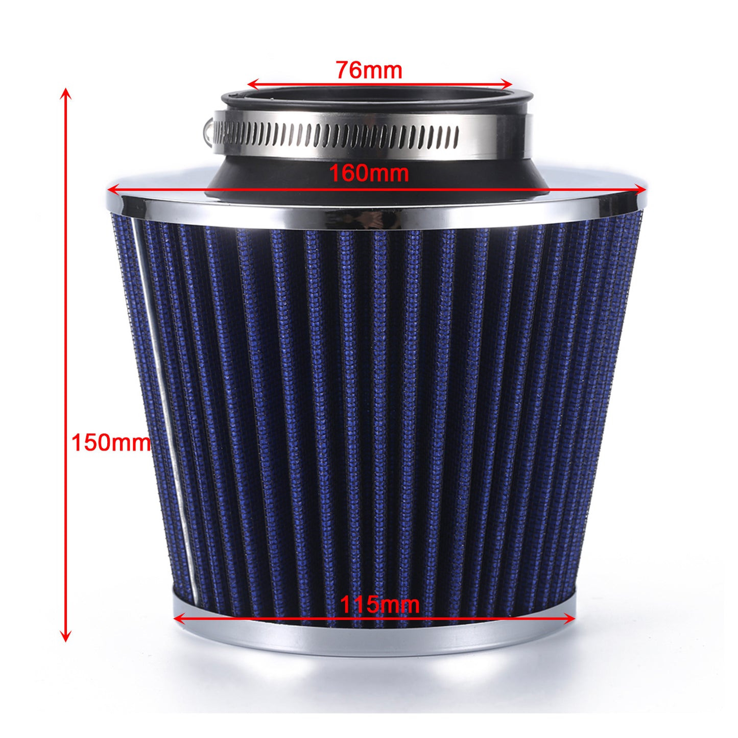 Automotive Cold Air Intake Mushroom - shaped Air Filter, 3 - inch (76mm) Filter