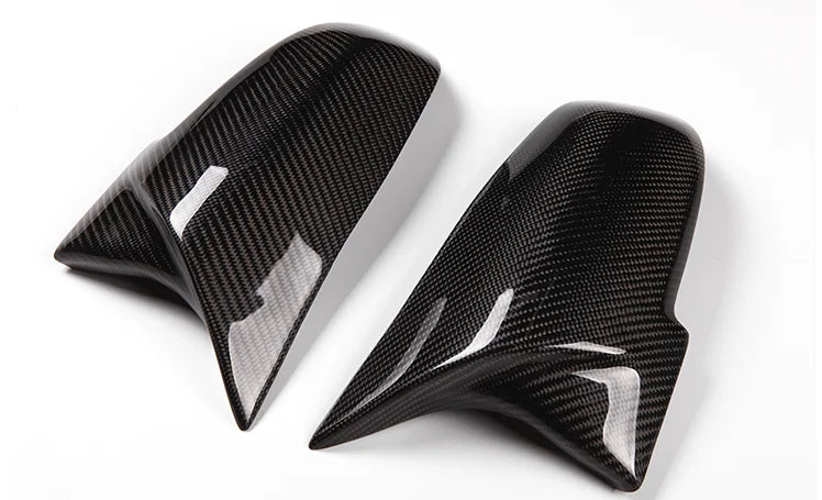 1Pair Side Rearview Wing Mirror Cover Caps For BMW 1 2 3 4 Series F20 F30 F31 F32 F34 F36 E84 2014 -2018 ABS Gloss Black