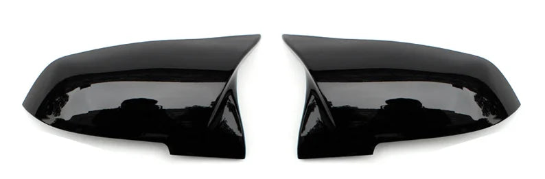 1Pair Side Rearview Wing Mirror Cover Caps For BMW 1 2 3 4 Series F20 F30 F31 F32 F34 F36 E84 2014 -2018 ABS Gloss Black
