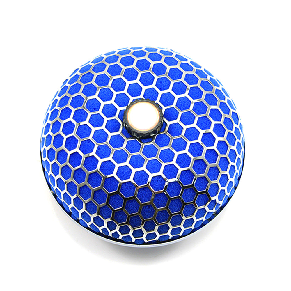 High-flow mushroom-shaped air filter for automotive intake modification
