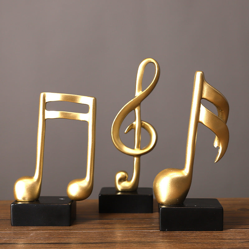 Simple music decorative note resin ornament