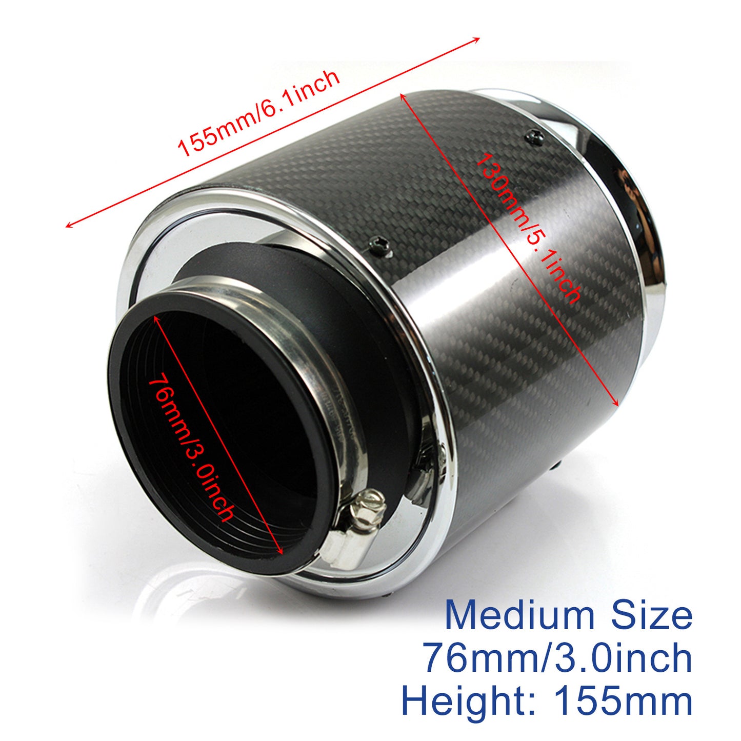 Automotive intake air filter element, mushroom-shaped air filter
