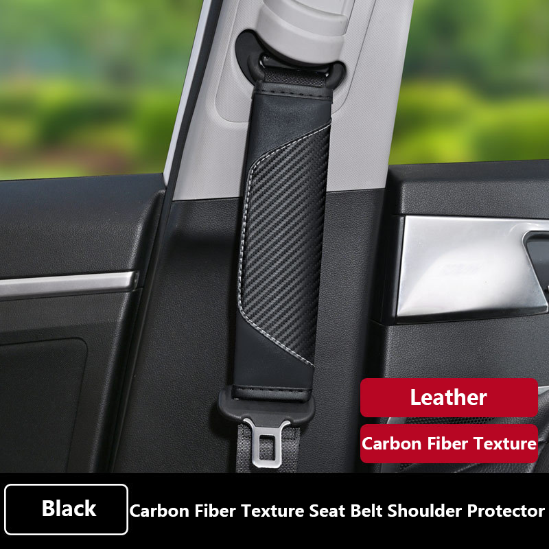 2Pcs Carbon Fiber Seat Belt Shoulder Covers for Car Seats