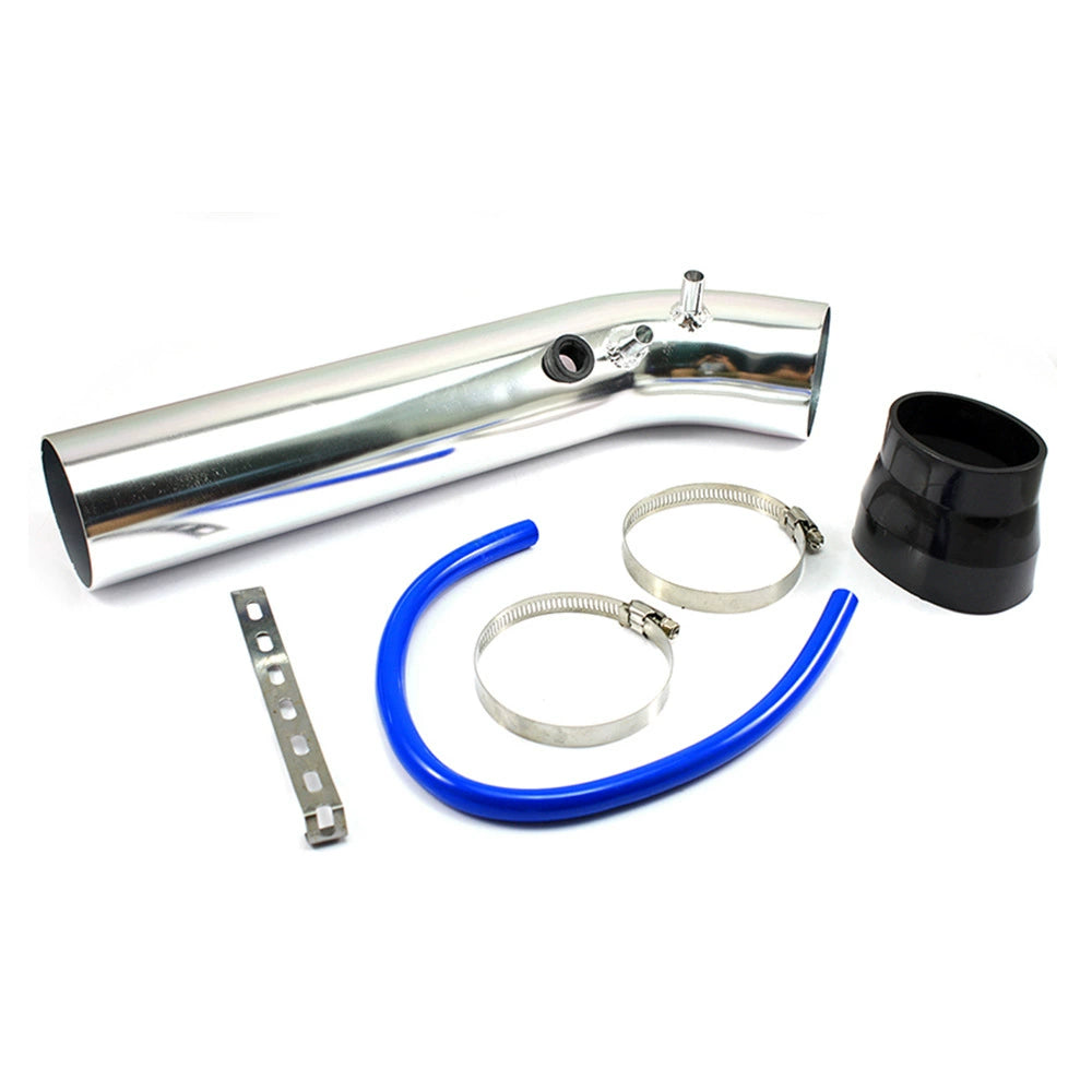 Automotive intake pipe kit with 76mm diameter aluminum alloy air - guiding elbow pipe
