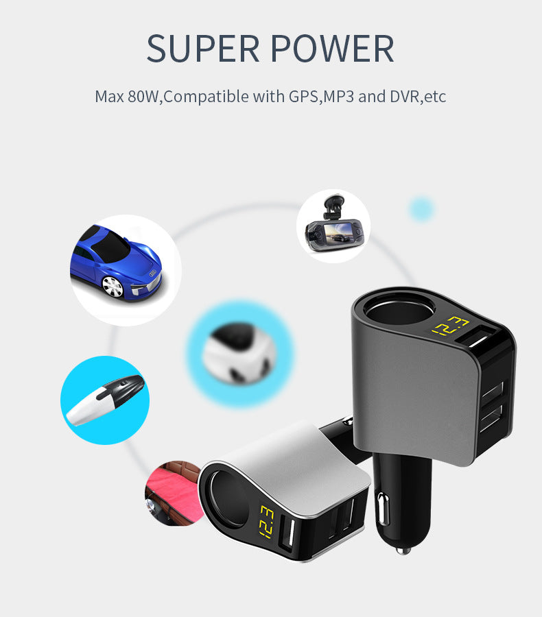 126W Fast Charging Car Charger – 2-in-1 Car Charger with Dual USB Ports