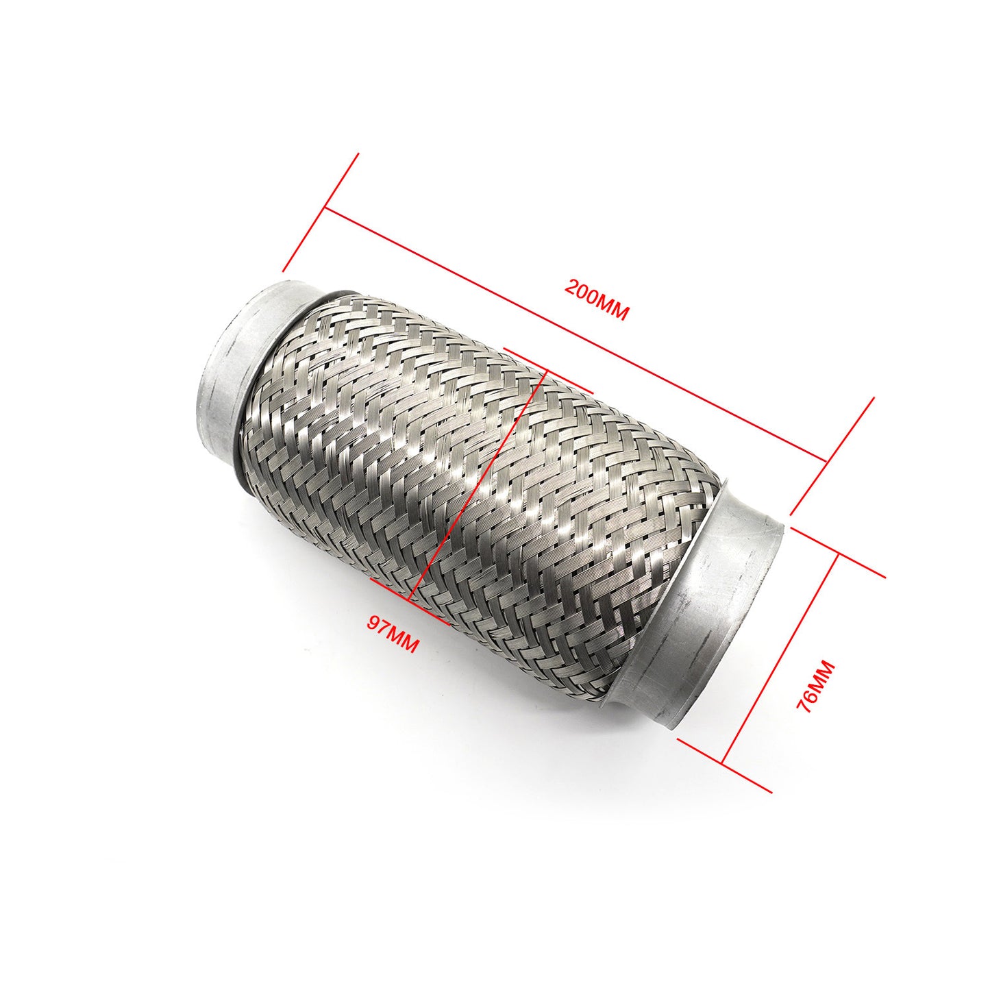 Automotive stainless steel exhaust braided hose