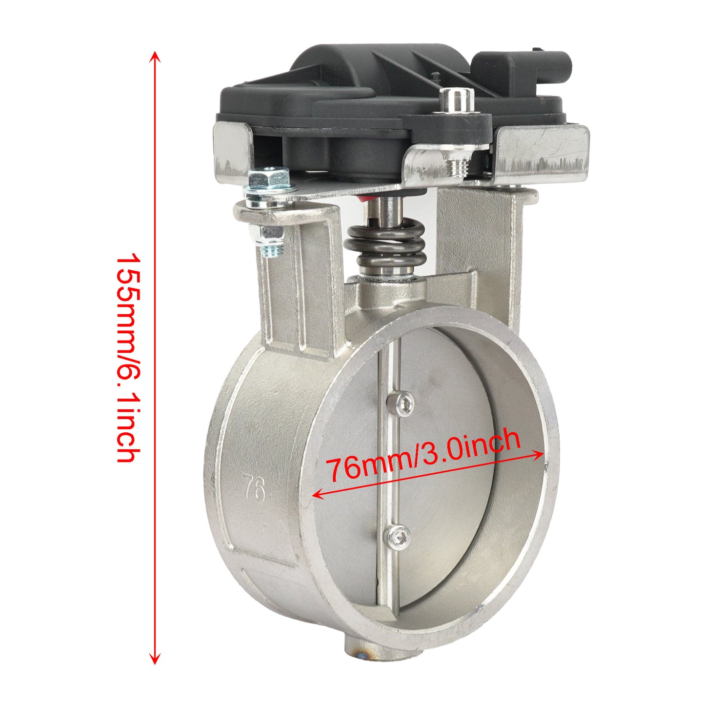 Automotive modified electric remote-control electronic valve, valve body low-pressure stainless steel exhaust pipe