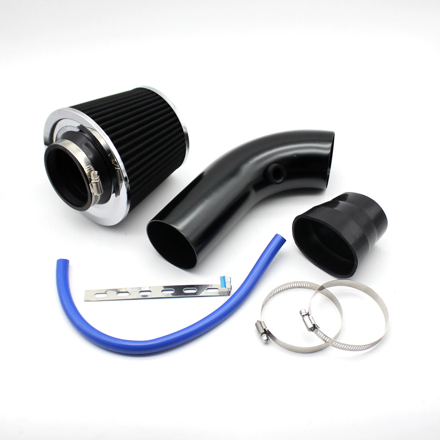 3-inch Automotive Aluminum Alloy Intake Pipe Modification Kit with 76mm Air Filter Universal Filter Element Mushroom Head