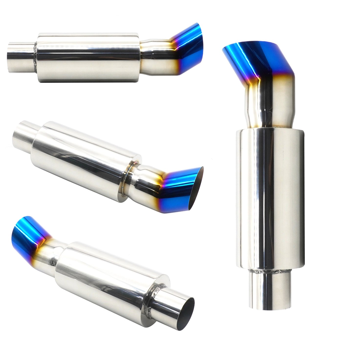 Stainless steel straight exhaust pipe for automobiles, including the tailpipe QG5