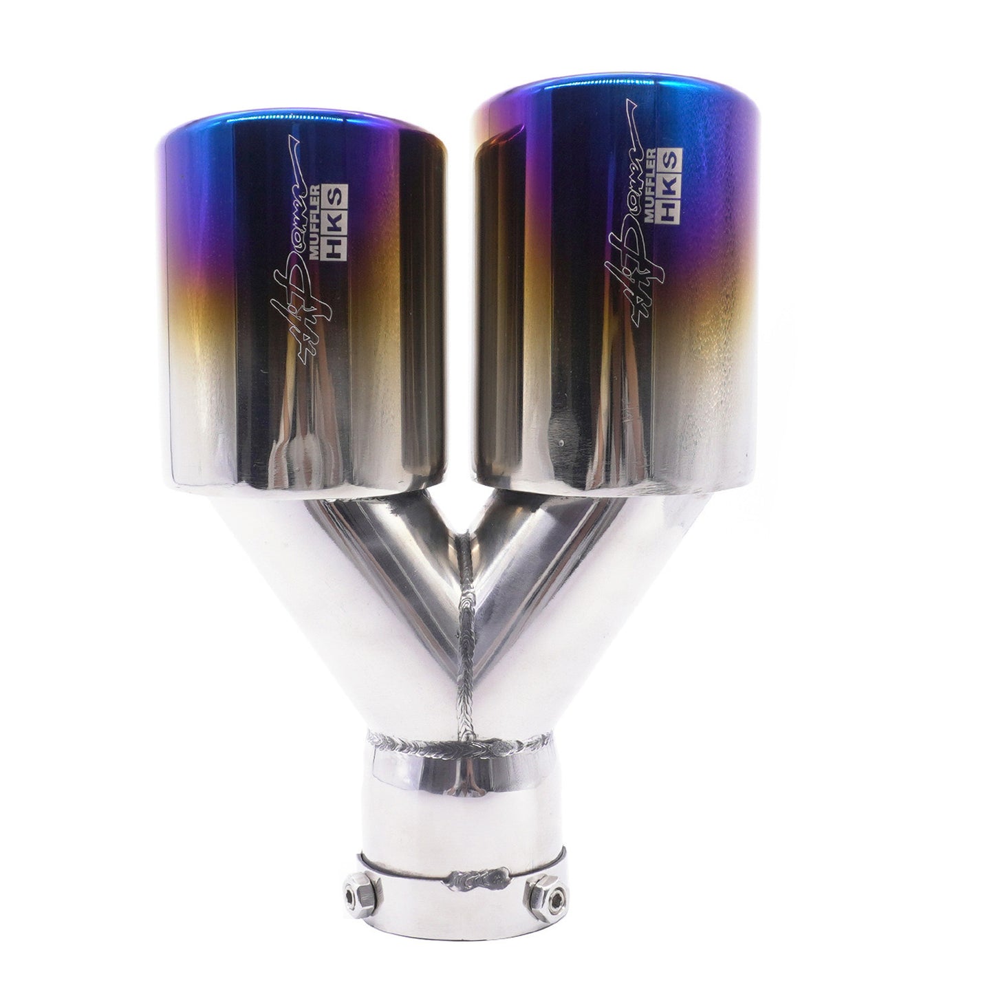 Automotive exhaust pipe stainless steel dual - exit tailpipe tip muffler