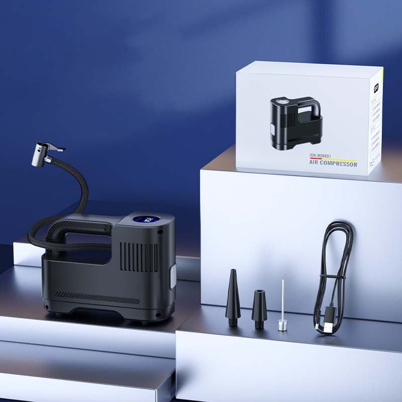 Portable Wireless Smart Car Air Pump – Electric Inflator with Digital Display