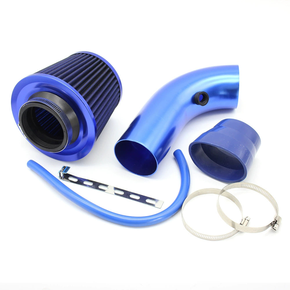 3-inch Automotive Aluminum Alloy Intake Pipe Modification Kit with 76mm Air Filter Universal Filter Element Mushroom Head