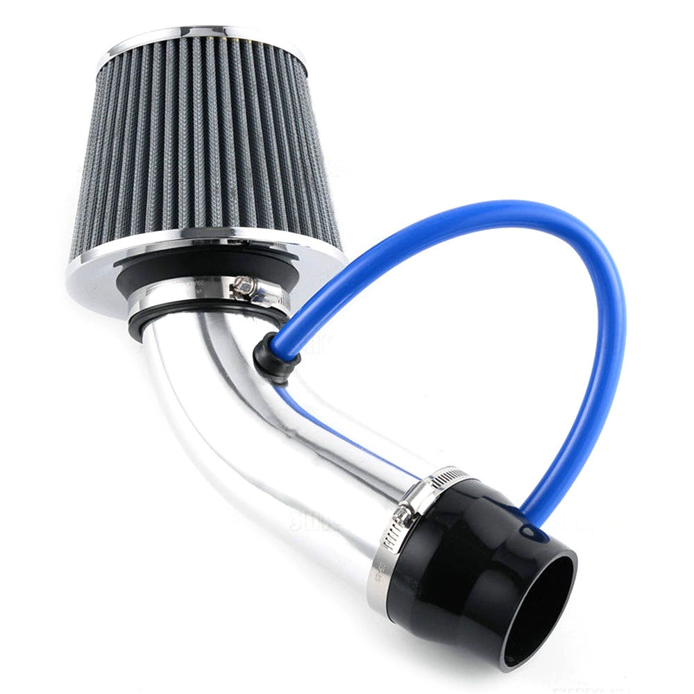 3-inch Automotive Aluminum Alloy Intake Pipe Modification Kit with 76mm Air Filter Universal Filter Element Mushroom Head