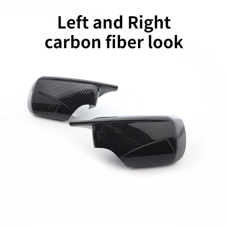 Carbon Fiber Pattern Black Side Mirror cover Caps Replacement for BMW E46 316i 318i 318d 320d 320i 325i 328i 330d 330i 1998-2005