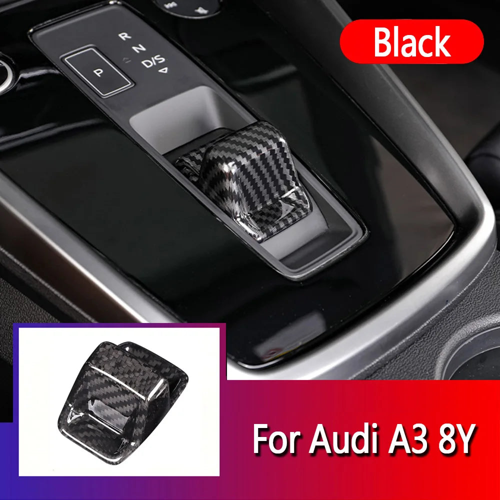For Audi A3 S3 RS3 8Y GY 2020 2021 2022 Limousine Sportback Sedan Quattro RS Sline Carbon Fiber Car Gear Trim Cover DGG Stickers