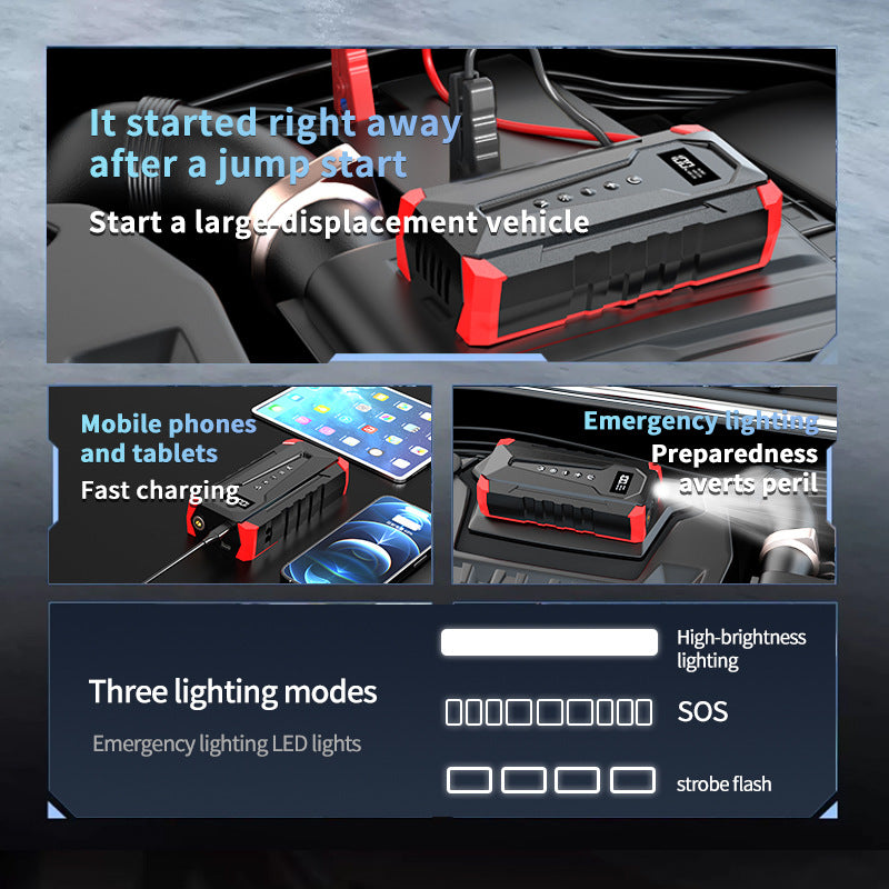 Car emergency starting power supply, 12V battery ignition