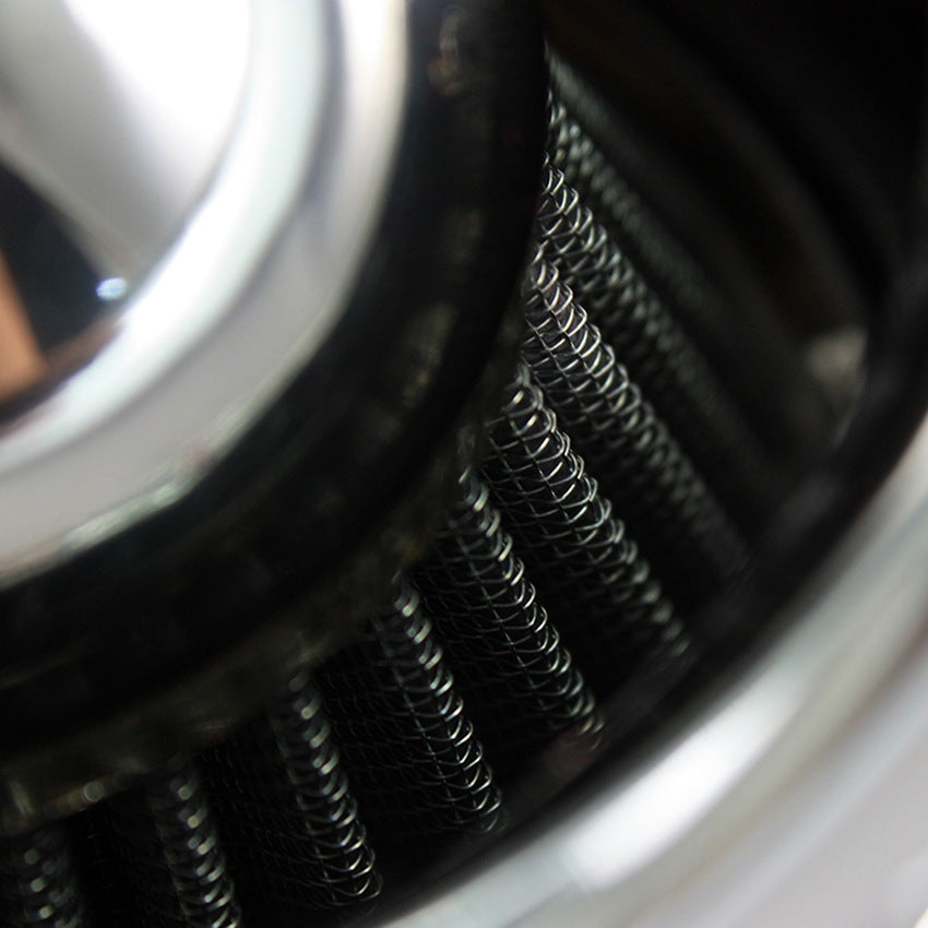 Automotive intake air filter element, mushroom-shaped air filter