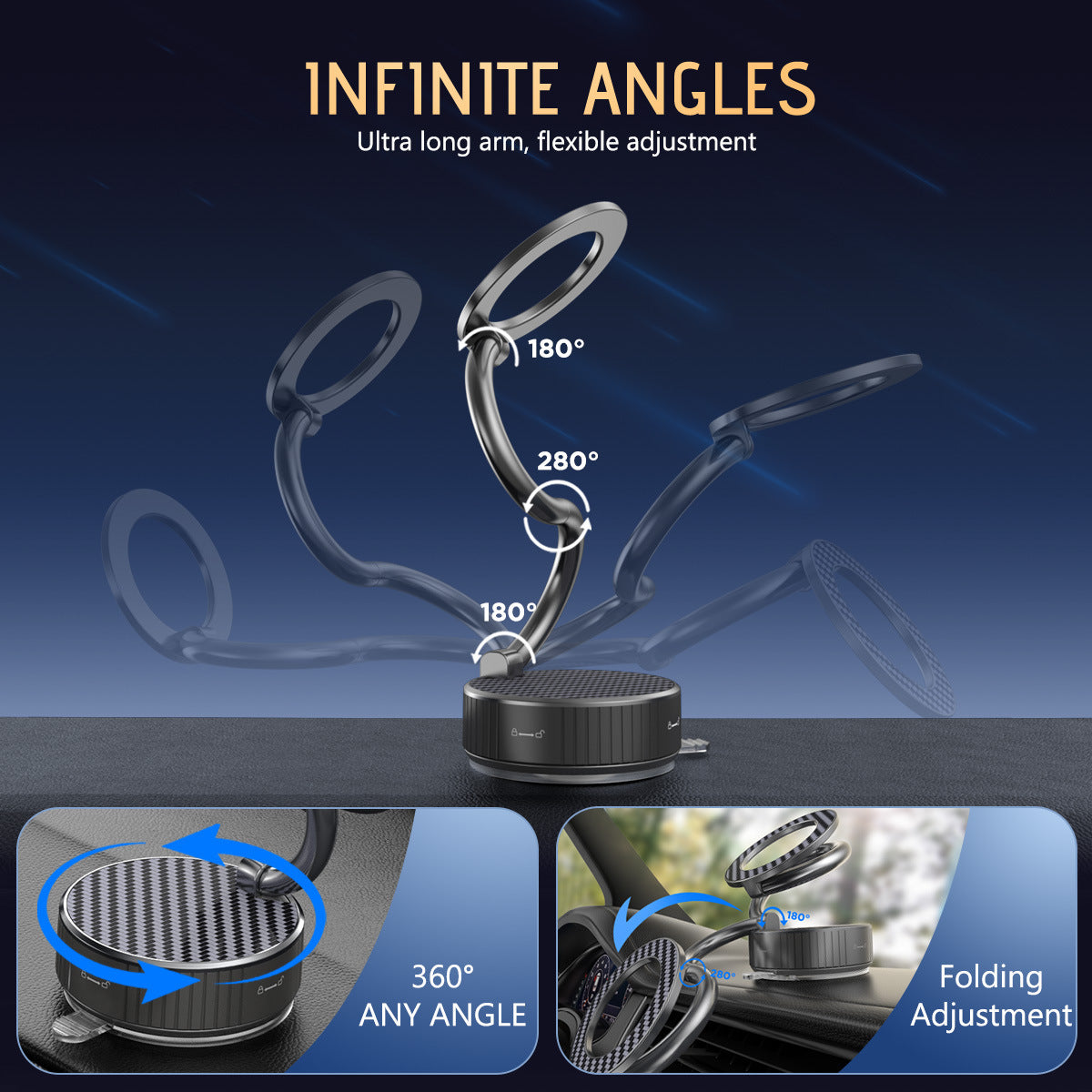 Magnetic car phone holder for car navigation