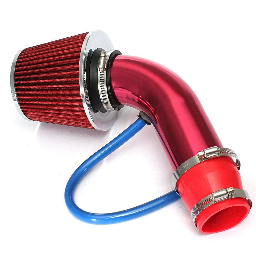 3-inch Automotive Aluminum Alloy Intake Pipe Modification Kit with 76mm Air Filter Universal Filter Element Mushroom Head