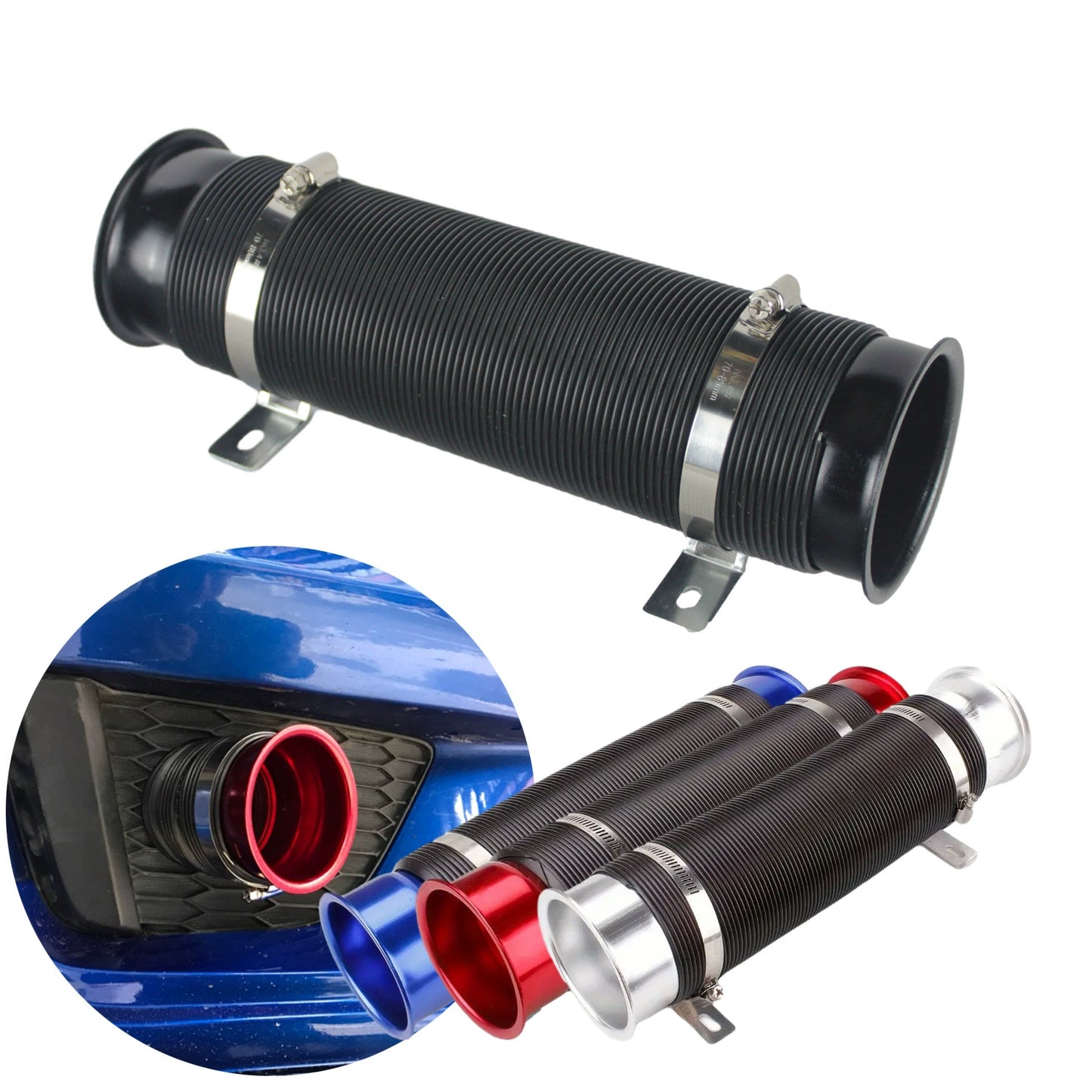 Automobile intake telescopic hose, 76mm engine turbo intake air guide tube