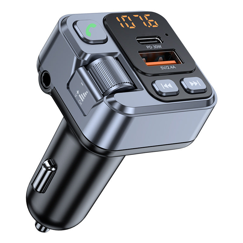 Car MP3 Player – FM Transmitter with PD30W Fast Charging + 2.4A Car Charger