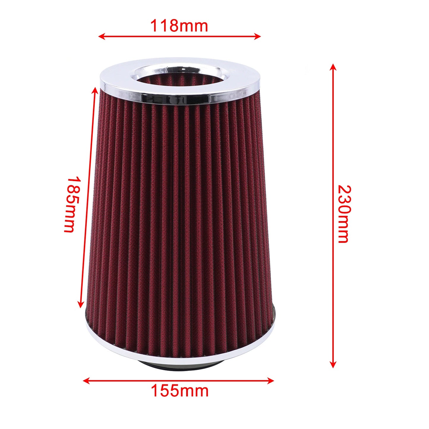 Automotive intake air filter element - mushroom - shaped air filter