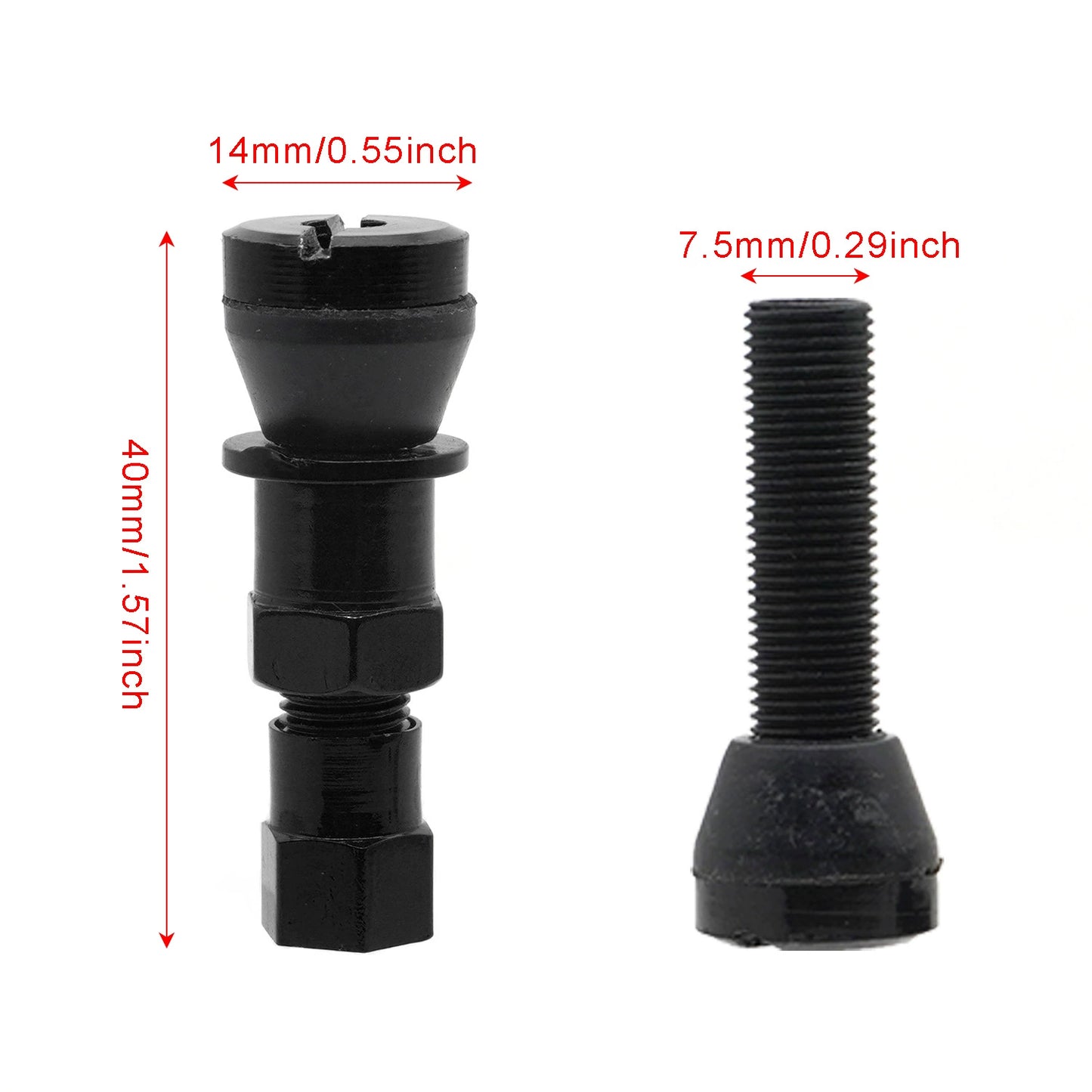 Automobile tire aluminum alloy snap-in valve stem, wheel valve cap, valve core