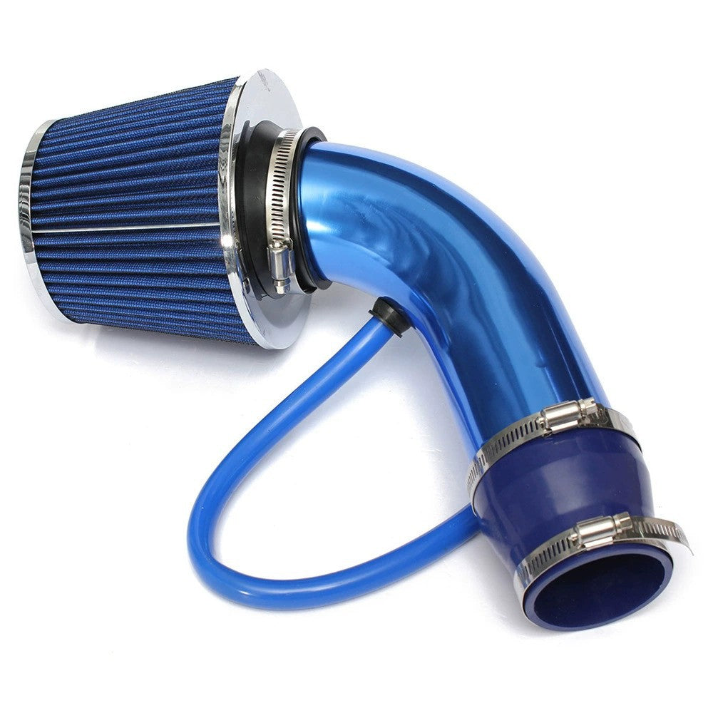 3-inch Automotive Aluminum Alloy Intake Pipe Modification Kit with 76mm Air Filter Universal Filter Element Mushroom Head