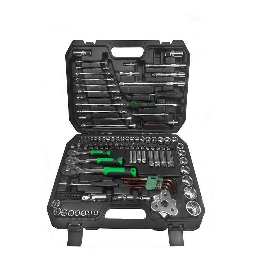 121Pcs auto repair tool set, suitable for the maintenance of cars, bicycles, motorcycles, and for daily household use