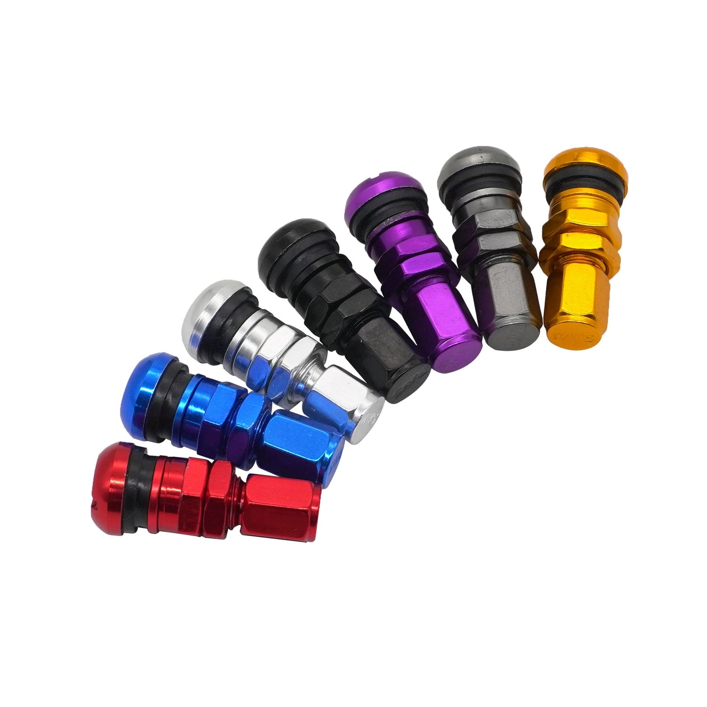 Automobile tire aluminum alloy snap-in valve stem, wheel valve cap, valve core