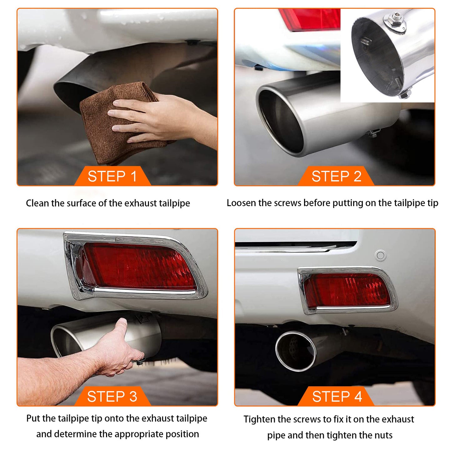 Automotive muffler tailpipe, 2.5 - inch stainless - steel exhaust pipe