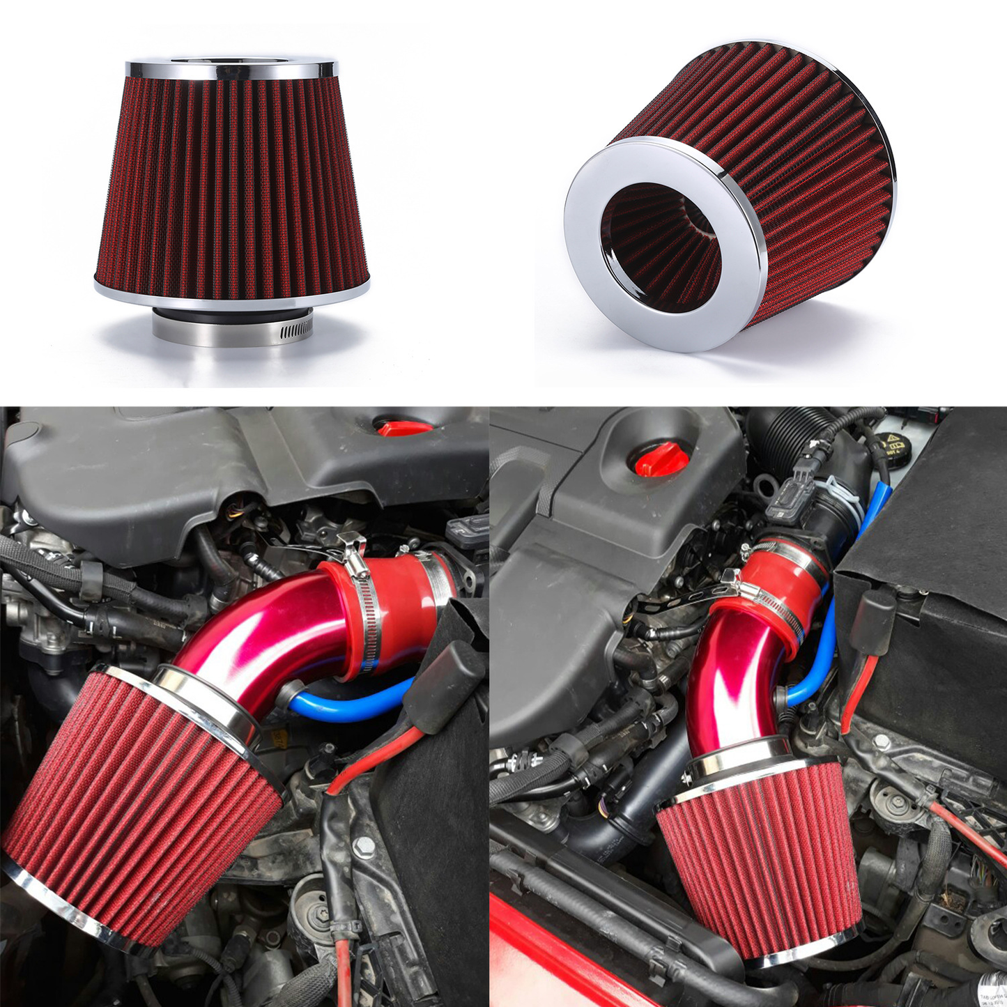 Automotive Cold Air Intake Mushroom - shaped Air Filter, 3 - inch (76mm) Filter