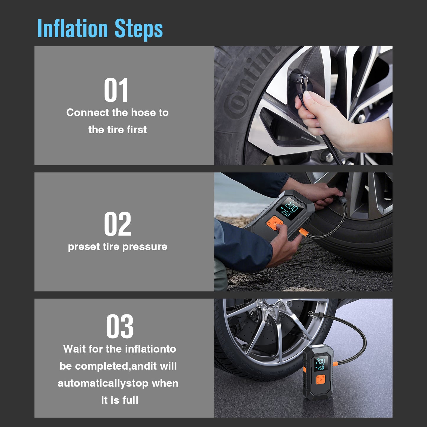 Car emergency starter power supply and air compressor all-in-one machine
