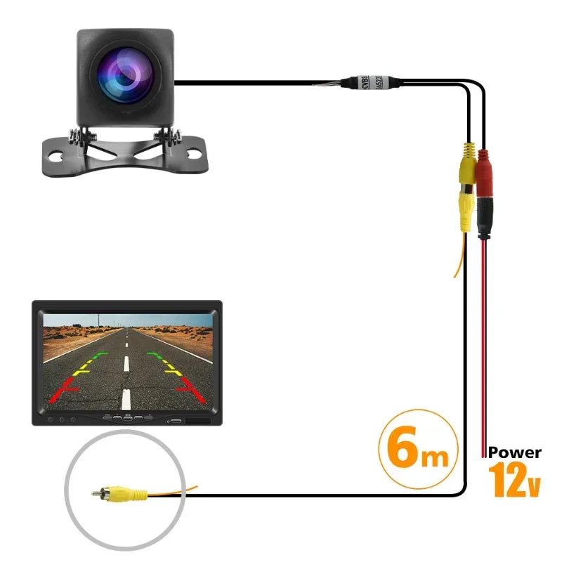 Universal HD 1080P AHD Car Rear Camera 170 Wide Angle CVBS CCD for Car Radio Night Vision and Waterproof Vehicle Parking Reverse