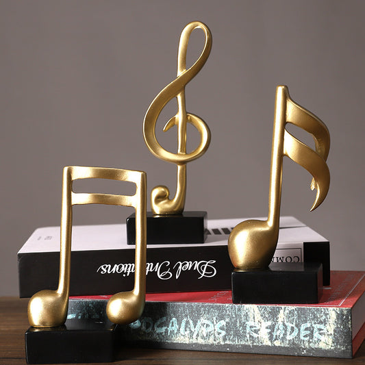 Simple music decorative note resin ornament