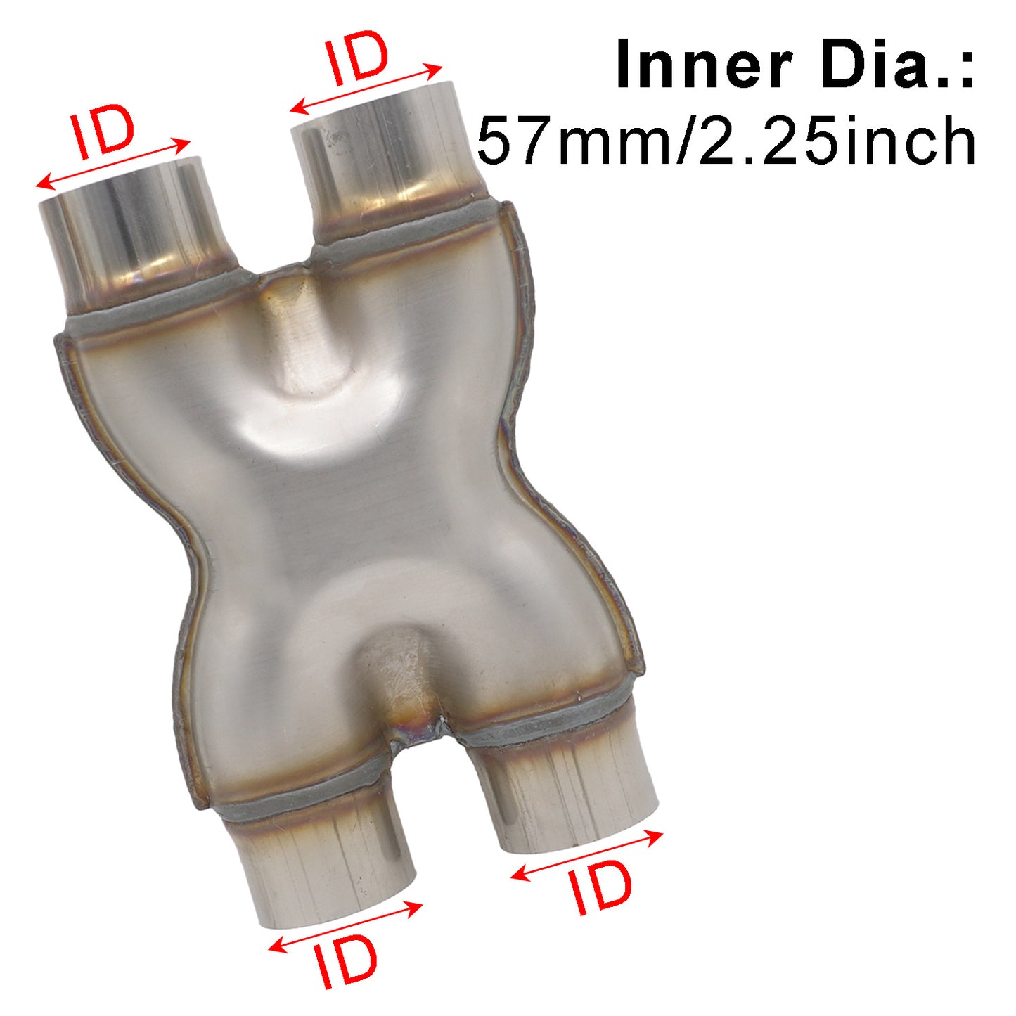 H X-shaped four-way connecting pipe of 409 stainless steel exhaust pipe for automobiles