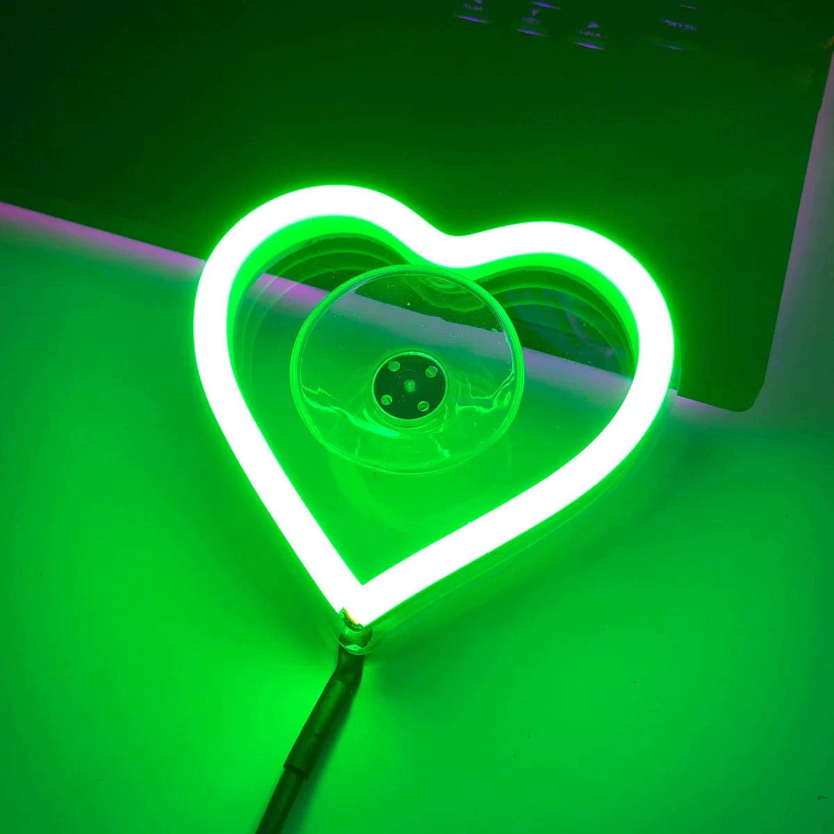 Style Window Neon - themed Interior Decoration Heart - shaped Glowing LED Ambient Light