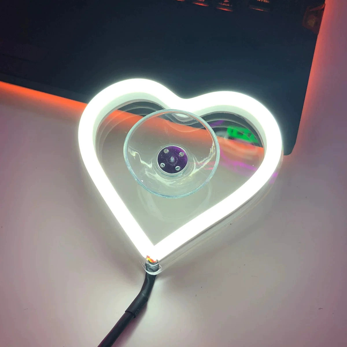 Style Window Neon - themed Interior Decoration Heart - shaped Glowing LED Ambient Light