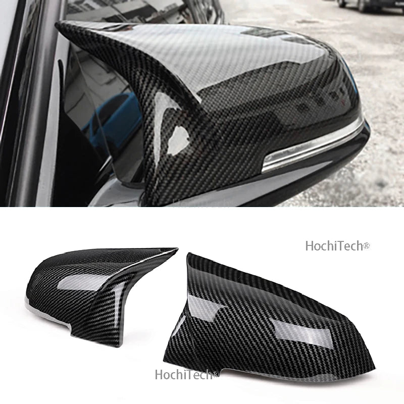For BMW 3 Series F30 F31 320i 328i 330i 335i Sedan & Touring Auto Car Rear View Side Mirror Cover Trim Carbon Fiber Style