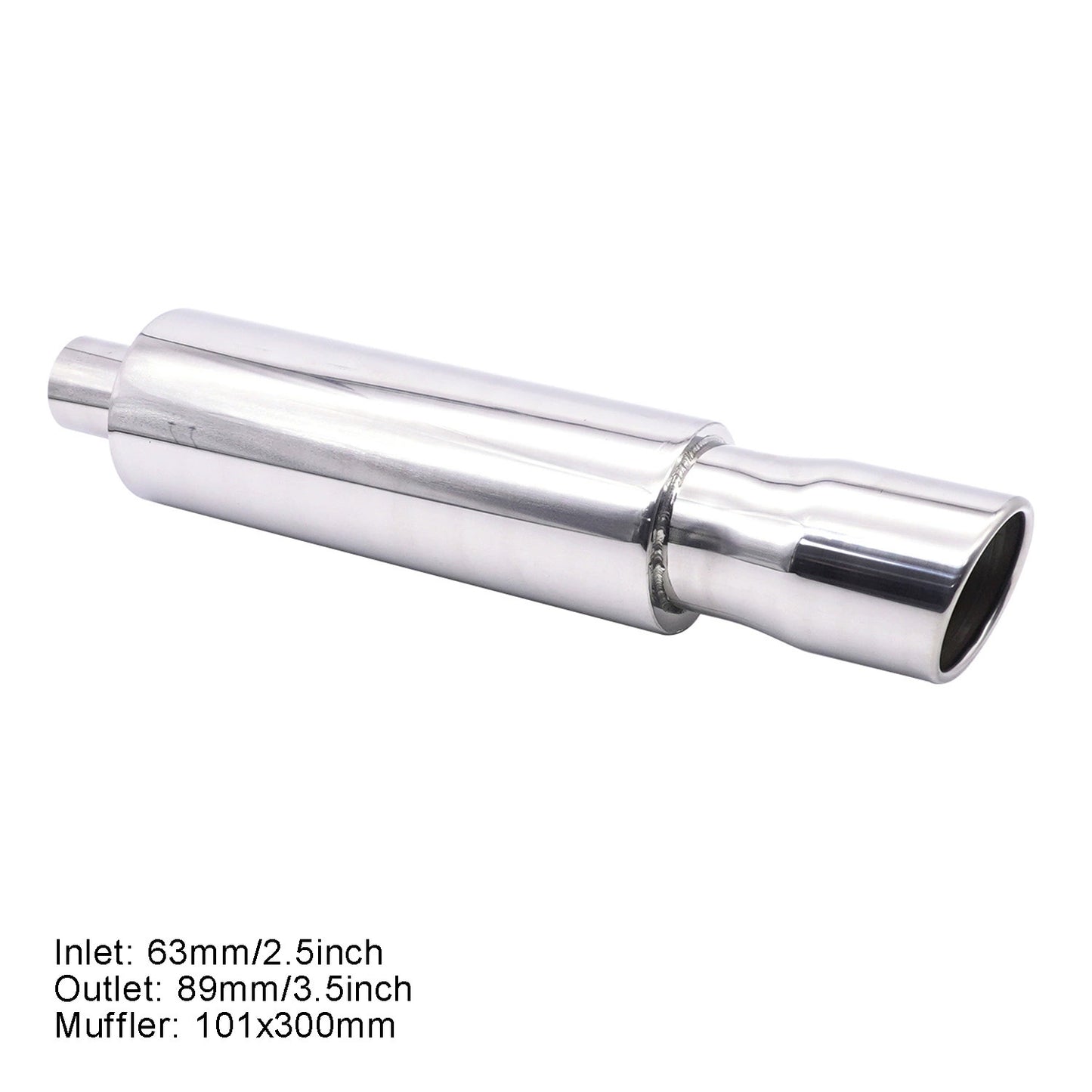 Stainless steel straight exhaust pipe for automobiles, including the tailpipe QG7