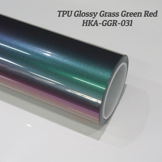 TPU Glossy Grass Green Red Color