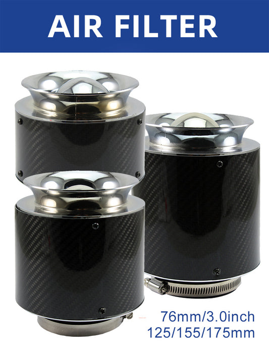 Automotive intake air filter element, mushroom-shaped air filter