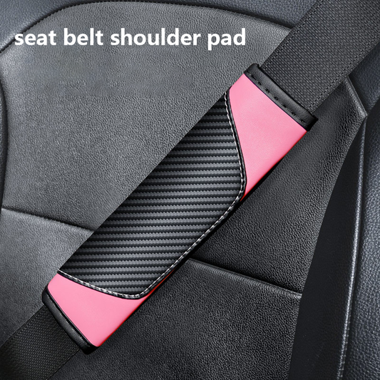 2Pcs Carbon Fiber Seat Belt Shoulder Covers for Car Seats