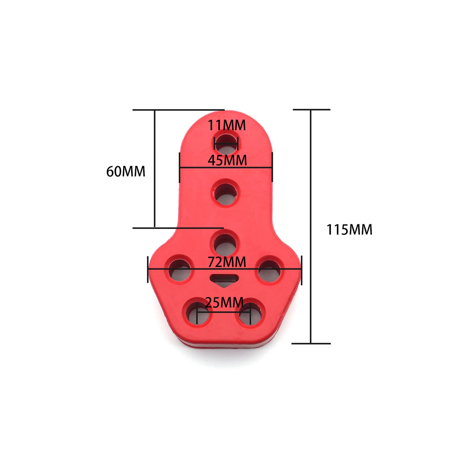 Automotive exhaust pipe fixed hanging rubber with 7-hole lug
