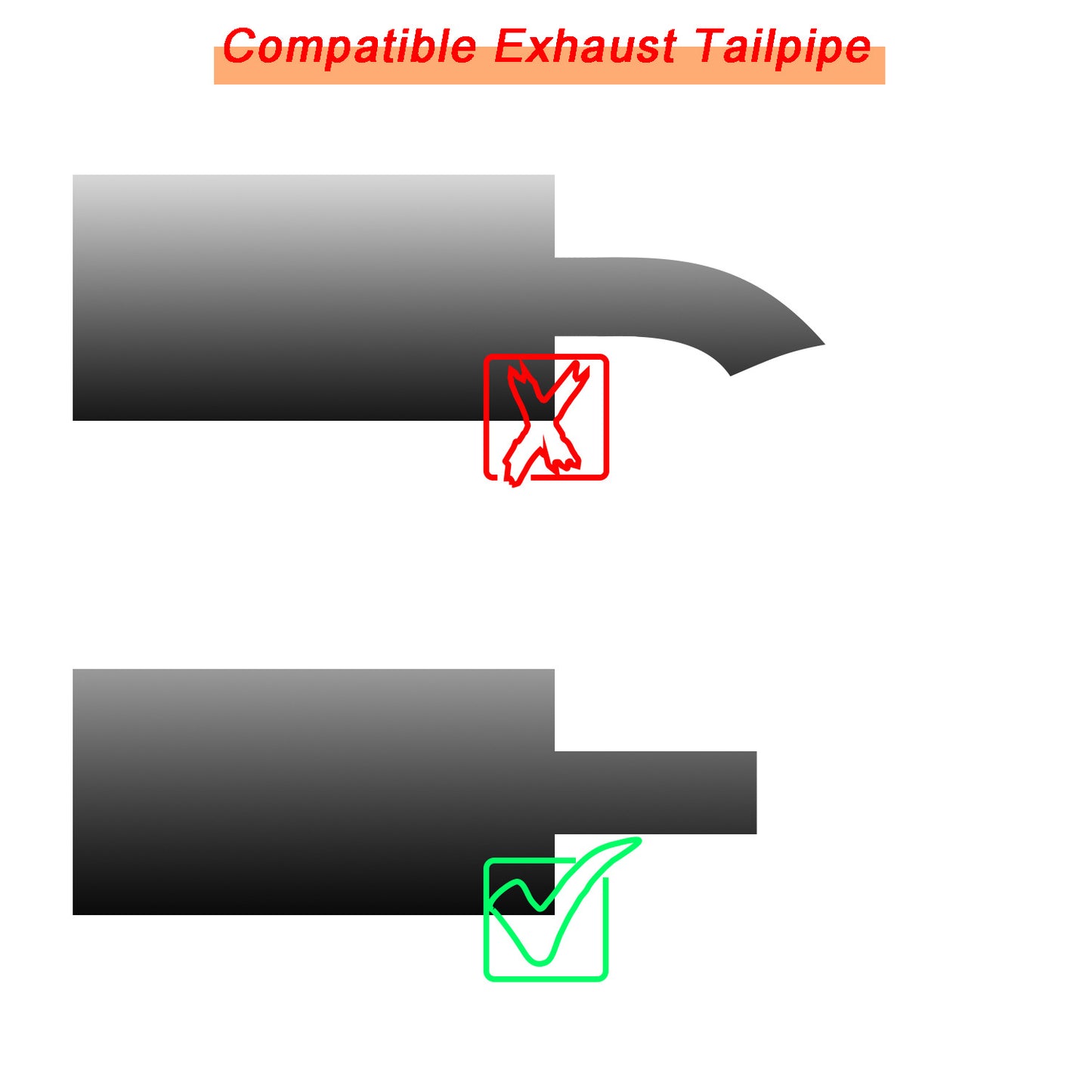 Double-layer blue-ceramic coated tailpipe tip exhaust pipe muffler