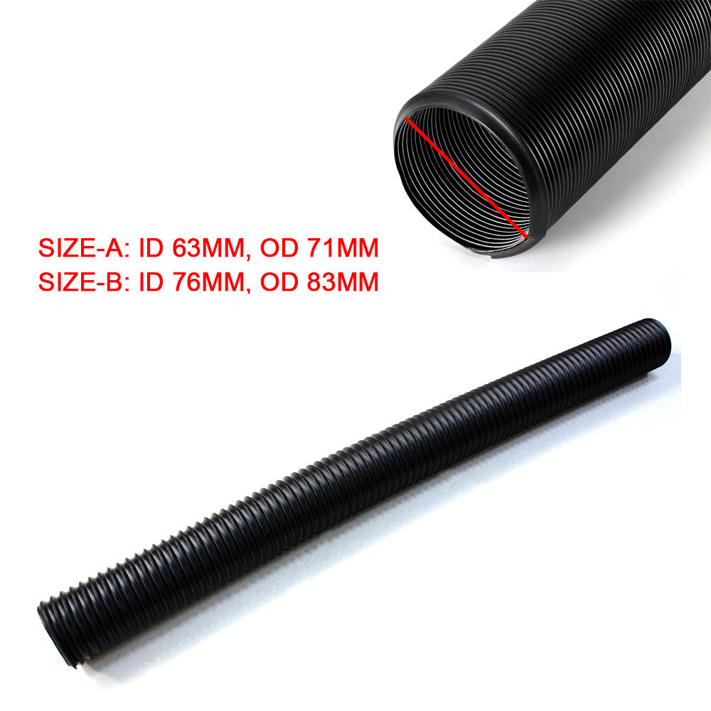 Automotive Intake Telescopic Tube, 63/76mm Universal Intake Air - guiding Elbow Tube