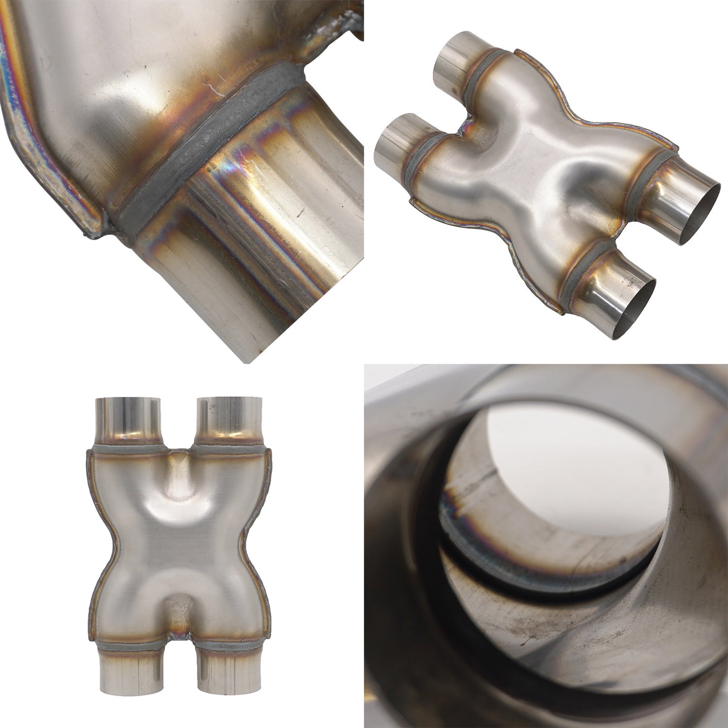 H X-shaped four-way connecting pipe of 409 stainless steel exhaust pipe for automobiles