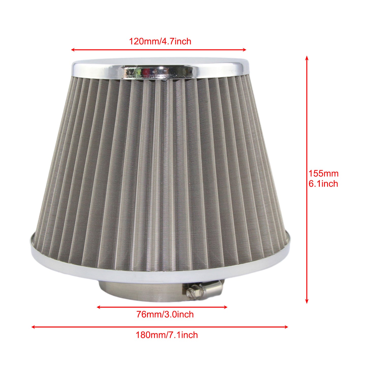 Stainless Steel Mesh Filter Element of Mushroom-shaped Air Filter for Automotive Engine Intake