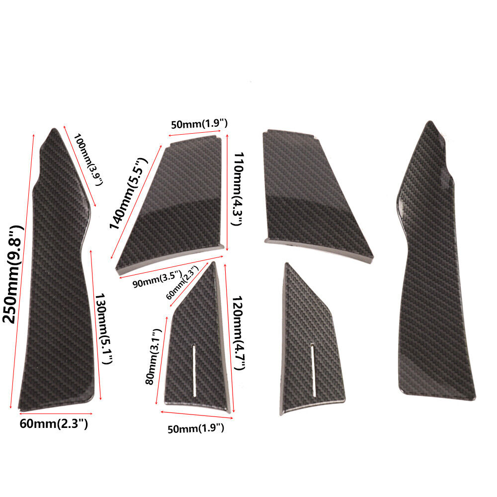 Carbon Fiber Front Bumper Splitter Canard Fins Fits For Subaru /BWM M3 M4 /Honda